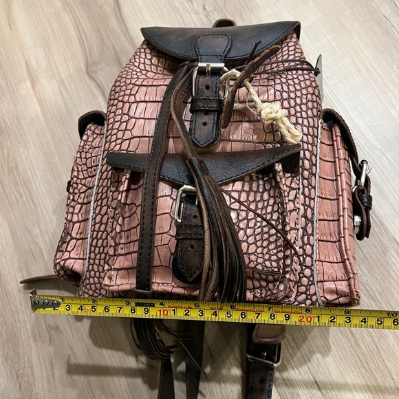 New Freebird by Steven Brett Pink Croco Backpack - Picture 8 of 12